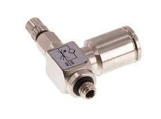 Flow Control Valve Meter-In Elbow 6 mm - M5 Brass Knurled Screw