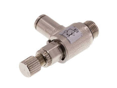 Flow Control Valve Meter-In Elbow 4 mm - G1/8'' Brass Knurled Screw