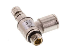 Flow Control Valve Meter-In Elbow 8 mm - G1/8'' Brass Knurled Screw
