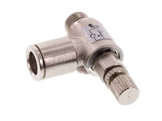 Flow Control Valve Meter-In Elbow 8 mm - G1/8'' Brass Knurled Screw