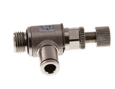 Flow Control Valve Meter-In Elbow 6 mm - G1/4'' Brass Knurled Screw