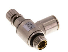 Flow Control Valve Meter-In Elbow 10 mm - G1/4'' Brass Knurled Screw