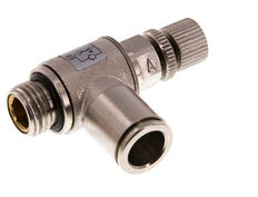 Flow Control Valve Meter-In Elbow 10 mm - G1/4'' Brass Knurled Screw