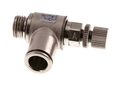 Flow Control Valve Meter-In Elbow 10 mm - G1/4'' Brass Knurled Screw