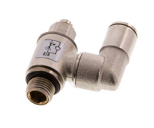 Flow Control Valve Meter-Out Rotatable 6 mm - G1/8'' Brass Slotted Screw