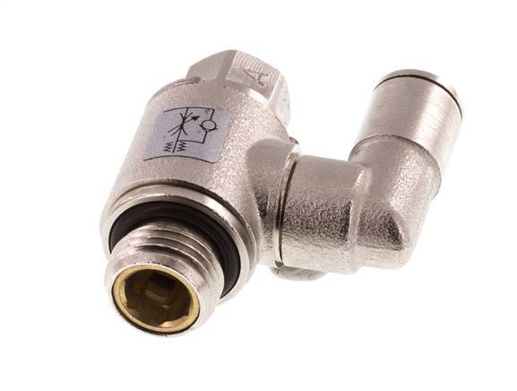 Flow Control Valve Meter-In Rotatable 6 mm - G1/4'' Brass Slotted Screw