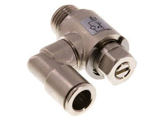 Flow Control Valve Meter-In Rotatable 8 mm - G1/4'' Brass Slotted Screw