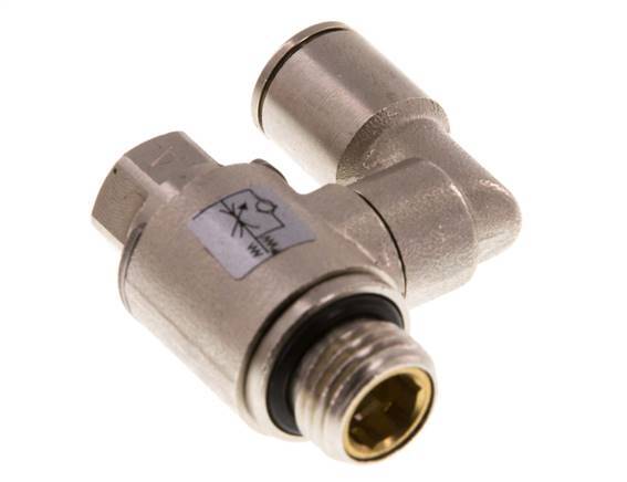 Flow Control Valve Meter-In Rotatable 8 mm - G1/4'' Brass Slotted Screw