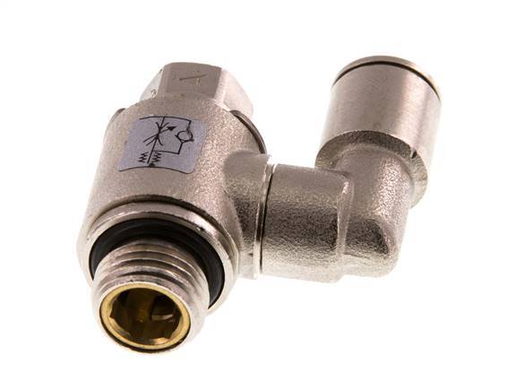 Flow Control Valve Meter-In Rotatable 8 mm - G1/4'' Brass Slotted Screw
