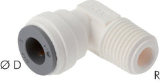 5/16'' x 3/8'' NPT 90deg Elbow Push-in Fitting with Male Threads POM EPDM [5 Pieces]