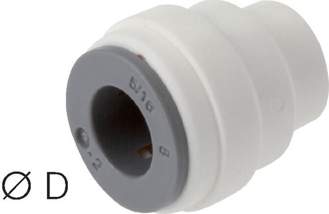 3/8'' Cap POM EPDM FDA [10 Pieces]