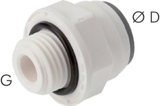 5/32'' x G1/8'' Push-in Fitting with Male Threads POM EPDM [5 Pieces]