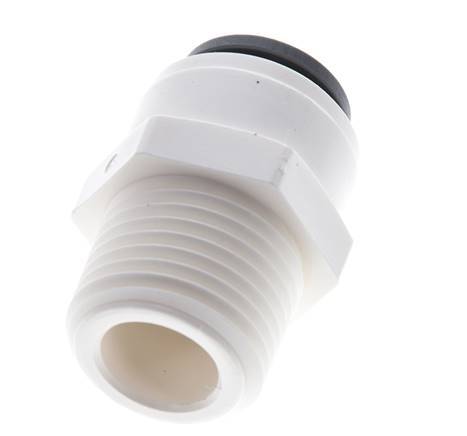 1/2'' x 1/2'' NPT Push-in Fitting with Male Threads POM EPDM [5 Pieces]