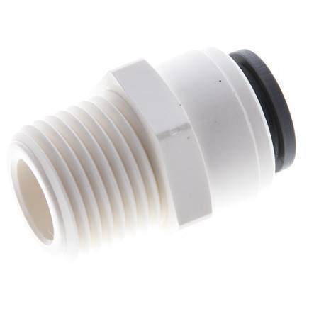 1/2'' x 1/2'' NPT Push-in Fitting with Male Threads POM EPDM [5 Pieces]
