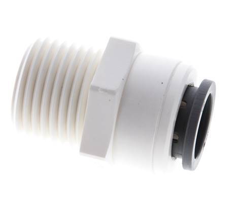 1/2'' x 1/2'' NPT Push-in Fitting with Male Threads POM EPDM [5 Pieces]