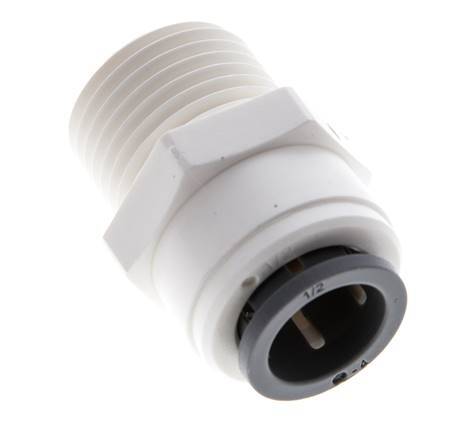 1/2'' x 1/2'' NPT Push-in Fitting with Male Threads POM EPDM [5 Pieces]