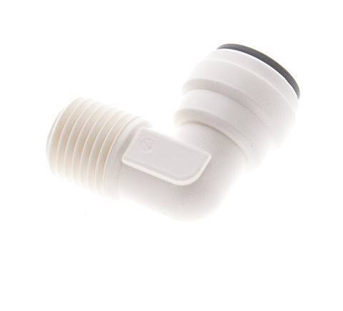 5/16'' x 1/4'' NPT 90deg Elbow Push-in Fitting with Male Threads POM EPDM [5 Pieces]