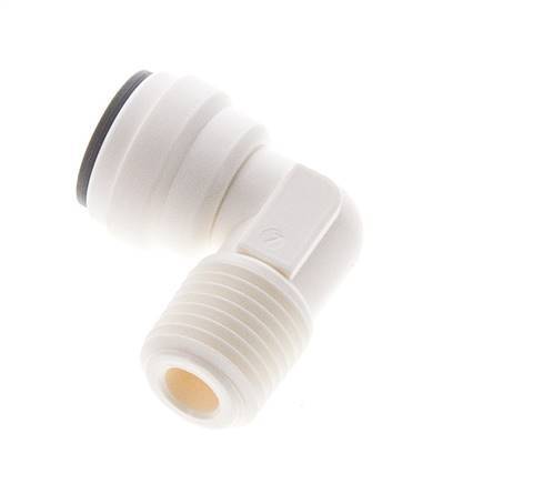 5/16'' x 1/4'' NPT 90deg Elbow Push-in Fitting with Male Threads POM EPDM [5 Pieces]