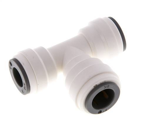 5/16'' x 3/8'' Tee Push-in Fitting POM EPDM FDA [2 Pieces]