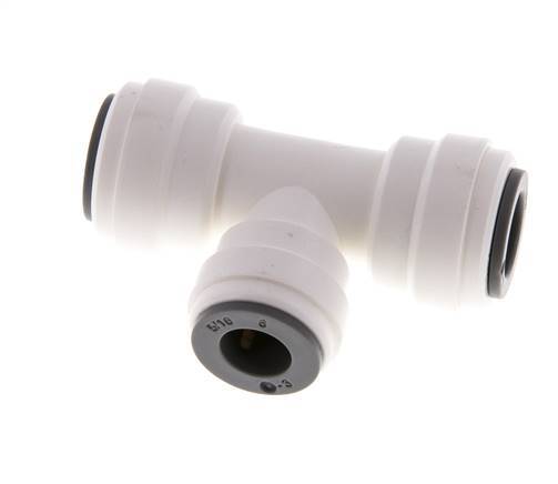 3/8'' x 5/16'' Tee Push-in Fitting POM EPDM FDA [2 Pieces]
