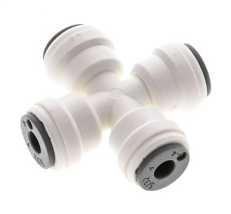 5/32'' Cross Push-in Fitting POM EPDM FDA [2 Pieces]