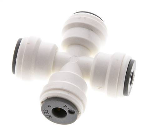 5/32'' Cross Push-in Fitting POM EPDM FDA [2 Pieces]