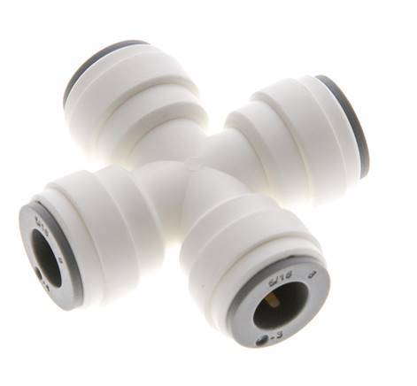 5/16'' Cross Push-in Fitting POM EPDM FDA [2 Pieces]