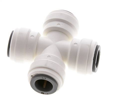 3/8'' Cross Push-in Fitting POM EPDM FDA [2 Pieces]