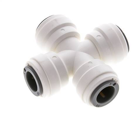 3/8'' Cross Push-in Fitting POM EPDM FDA [2 Pieces]