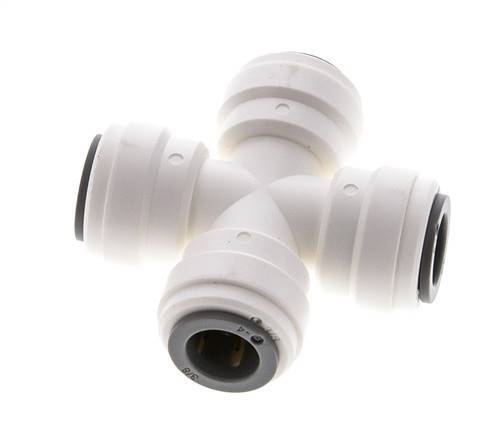 3/8'' Cross Push-in Fitting POM EPDM FDA [2 Pieces]