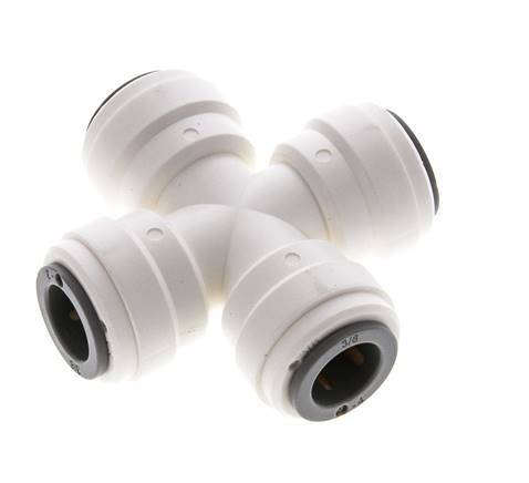 3/8'' Cross Push-in Fitting POM EPDM FDA [2 Pieces]