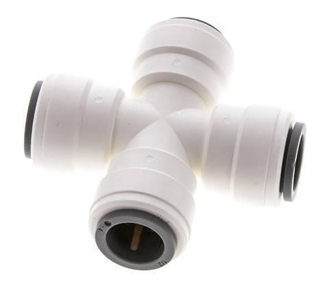 1/2'' Cross Push-in Fitting POM EPDM FDA [2 Pieces]