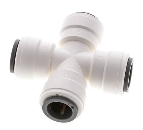 1/2'' Cross Push-in Fitting POM EPDM FDA [2 Pieces]