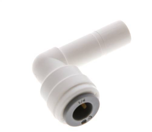 1/4'' x 5/16'' 90deg Elbow Push-in Fitting with Plug-in POM EPDM [10 Pieces]
