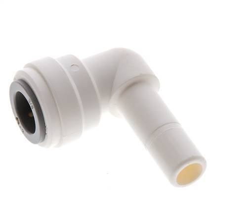 3/8'' x 3/8'' 90deg Elbow Push-in Fitting with Plug-in POM EPDM [5 Pieces]