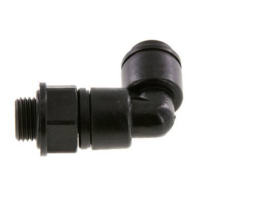 4mm x G1/8'' 90deg Elbow Push-in Fitting with Male Threads POM NBR Rotatable [2 Pieces]