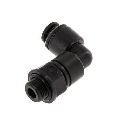 5mm x G1/8'' 90deg Elbow Push-in Fitting with Male Threads POM NBR Rotatable [2 Pieces]