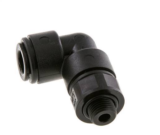 8mm x G1/8'' 90deg Elbow Push-in Fitting with Male Threads POM NBR Rotatable [2 Pieces]