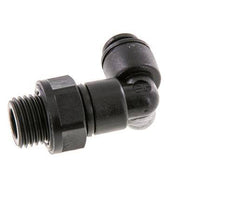 5mm x G1/4'' 90deg Elbow Push-in Fitting with Male Threads POM NBR Rotatable [2 Pieces]