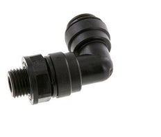 10mm x G1/4'' 90deg Elbow Push-in Fitting with Male Threads POM NBR Rotatable