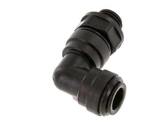 10mm x G1/4'' 90deg Elbow Push-in Fitting with Male Threads POM NBR Rotatable
