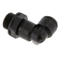 8mm x G3/8'' 90deg Elbow Push-in Fitting with Male Threads POM NBR Rotatable [2 Pieces]