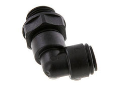 8mm x G3/8'' 90deg Elbow Push-in Fitting with Male Threads POM NBR Rotatable [2 Pieces]
