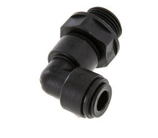 8mm x G3/8'' 90deg Elbow Push-in Fitting with Male Threads POM NBR Rotatable [2 Pieces]