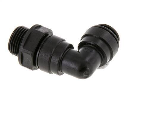 10mm x G3/8'' 90deg Elbow Push-in Fitting with Male Threads POM NBR Rotatable