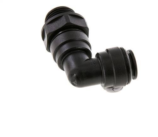 10mm x G3/8'' 90deg Elbow Push-in Fitting with Male Threads POM NBR Rotatable