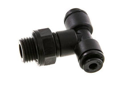 4mm x G1/4'' Inline Tee Push-in Fitting with Male Threads POM NBR FDA Rotatable