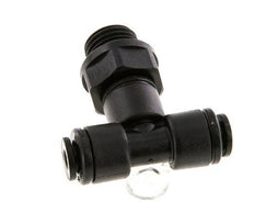 4mm x G1/4'' Inline Tee Push-in Fitting with Male Threads POM NBR FDA Rotatable