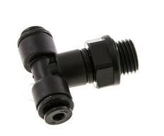 4mm x G1/4'' Inline Tee Push-in Fitting with Male Threads POM NBR FDA Rotatable