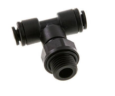 4mm x G1/4'' Inline Tee Push-in Fitting with Male Threads POM NBR FDA Rotatable